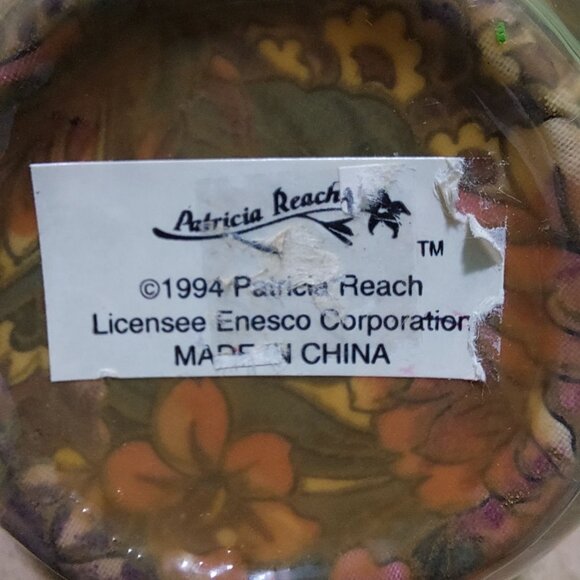 Vintage 1994 Enesco Patricia Reach Floral Ceramic Vase 6" Tall Multicolor - Picture 6 of 9